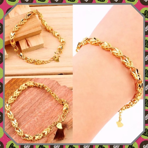 Elegant 24K gold plated Angel heart bracelet - Picture 2 of 3